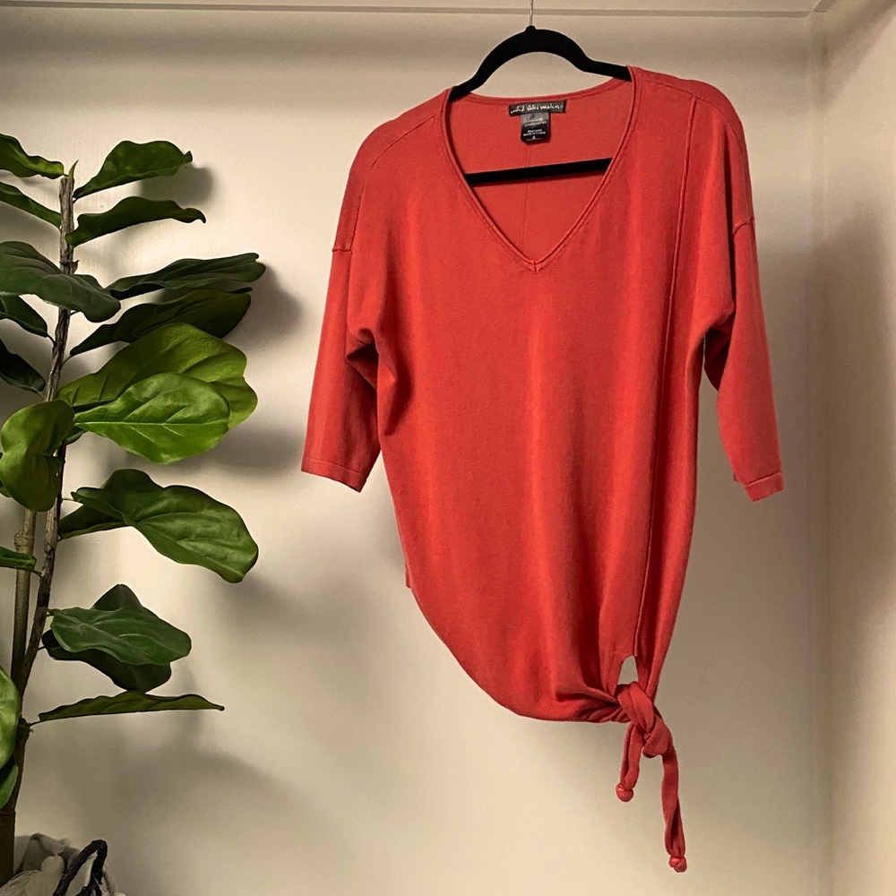 United‎ States Sweaters Spring Fall Preppy Chic Casual Side Knot Short Sleeve